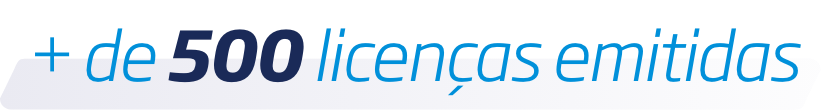 + de 500 licenças emitidas